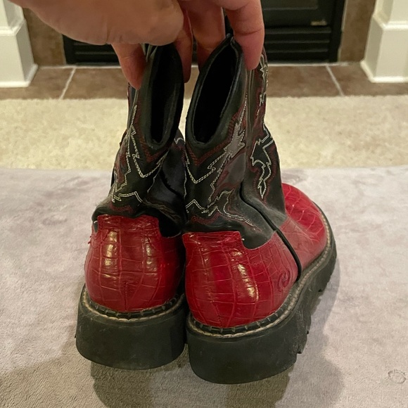 Roper mid height rugged tread boots red size 6 - Picture 7 of 10
